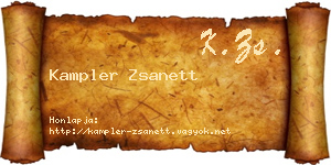 Kampler Zsanett névjegykártya